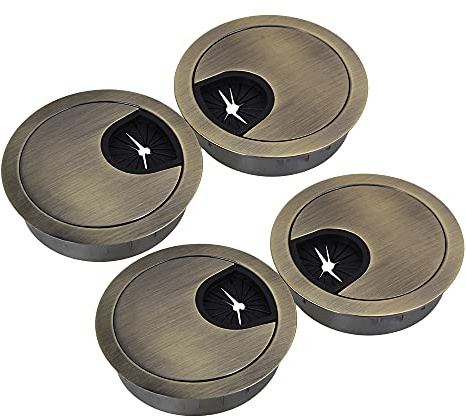 Antique Desk Wire Cord Cable Grommets Hole Cover for Office Desk Pack of 4
