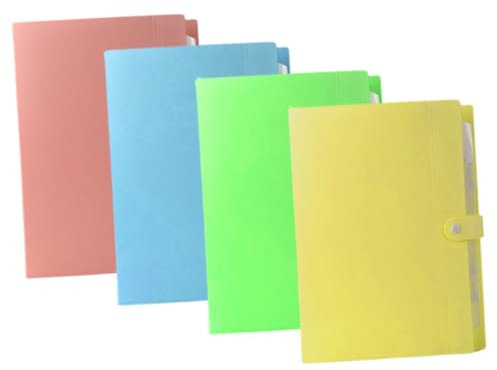 NUOBESTY 4 Stück Organisator aus Papier Hüllen für Briefumschläge office organizer büro organizer Büroklammern Dokument-Organizer-Ordner Halter für Quittungsaufbewahrung mehrschichtig a4