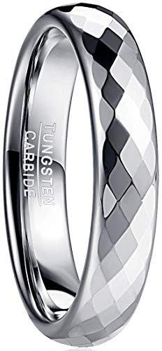 083BASE Ringar dam/herr silver 2 mm bred kupolform och komfort passform design sten unisex volframringar för, 63（20.3）, Volfram