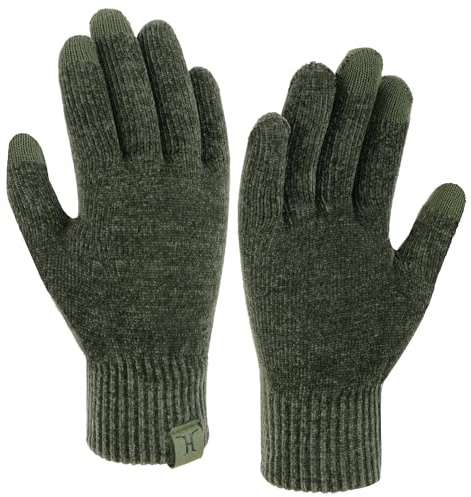 Bequemer Laden Mujeres Invierno Guantes Termicos Tactiles Chenille Puños Elásticos Guantes de Punto para El Frío Regalo Mujer