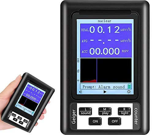 Contatore Geiger professionale EMF Tester di tipo completamente funzionale, contatore portatile portatile per emissioni, tester di radiazioni elettromagnetiche per casa/ufficio/esterno