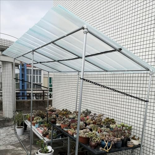 Hojas De Techo Corrugado,1.5mm Placa Ondulada FRP Para Exteriores,2-4-6-8-10pcs Paneles Para Tejado Resistentes Al Impacto,Chapa Ondulada Para Invernaderos (0.9×1.1m/35×43in,4pcs)