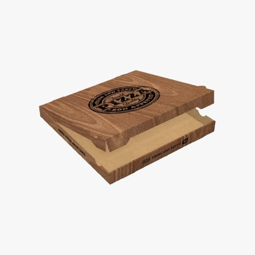 Weltpacker Pizzakartons aus Mikrowellpappe Kraft 40 x 40 x 4 cm (50 stück)