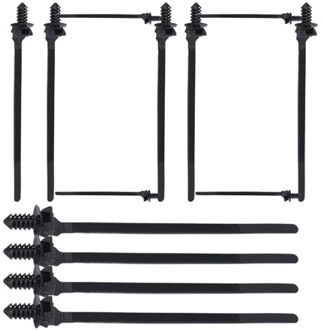 Clip per cablaggio, kit di fissaggio, organizer per cavi, 100 clip riutilizzabili per cavi automobilistici con meccanismo di bloccaggio per installazioni elettriche, deposito attrezzi, cablaggio