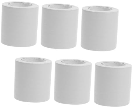 OSALADI 6 Rolls Self Adhesive Skirting Board Cover Each Peel and Stick Baseboard Trim with Thickened Imitation Grain Flexible Molding for Wall Floor Corner Decoration White Wood Grain