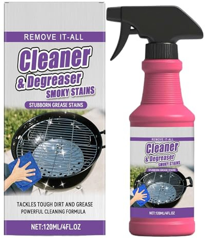 GkgWuxf Sgrassatore Per Grill,120ml Pulitore e Sgrassatore per Piano Cottura | Spray Sgrassante per Forno Cucina Piastre di Cottura Teglie da Forno Stoviglie