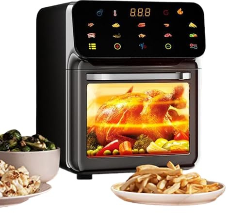 Horno de parrilla con aire | Horno de convección multifunción Freidora de aire - Deshidratador 15L 2 rejillas para al horno pizza pollo patatas fritas, para pizza fritas pollo filete