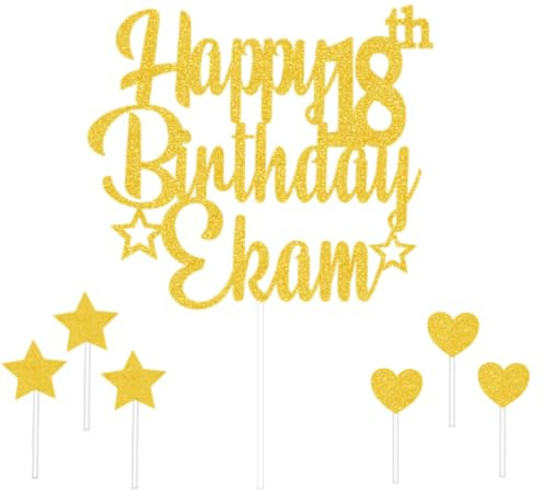 Personalized Custom Cake Topper with Any Name and Any Age – Elegant Birthday Cake Decoration for Milestone Birthdays, Anniversary, Party Celebrations and Special Events