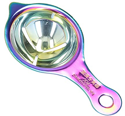 mingzhe Séparateur D'œufs en Acier Inoxydable, avec Bouche Pointue et Trou de Suspension, pour Filtrer Rapidement Le Jaune D'œuf et Le Blanc, Outils de Cuisson
