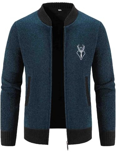 Viunychn Chaqueta tradicional para hombre, cárdigan de punto Oktoberfest con cremallera, ligera, chaqueta para traje regional, moderna, para el tiempo libre, para hombre, suéter para hombre