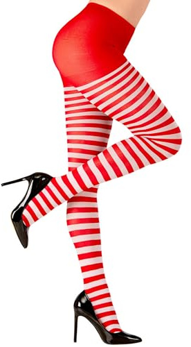 Widmann - Medias, rayas, 70 DEN, Halloween, disfraces, carnaval