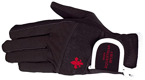 PFIFF Damen 101660 Damenreithandschuhe Handschuhe, Schwarz, M