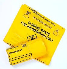 Lot de 25 sacs à déchets cliniques (jaune) – Sacs résistants – 43,2 cm x 63,5 cm