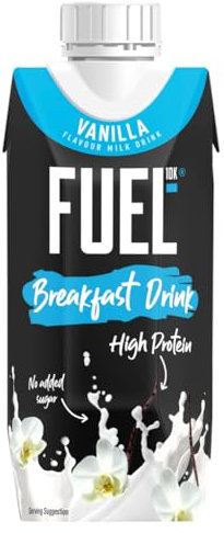 FUEL10K Vanilla High Protein Milk Breakfast Drink, 330 ml (Pack of 1)