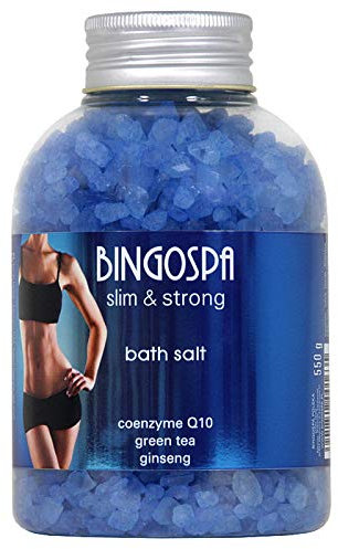 BINGOSPA slim&strong Sale da bagno antietà con Q10 per idratazione della pelle, rigenerazione della pelle, rinnovamento della pelle - 650g