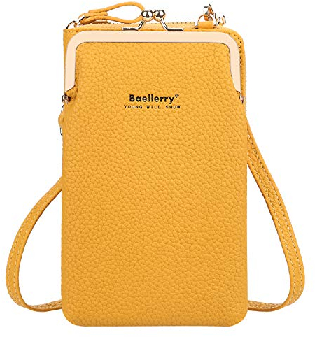 Yixuan Damen Geldbörsen Schultertasche Handy Umhängetasche Handytasche zum Umhängen Handygeldbörse PU Leder Tasche Geldbörse Damen Klein Umhängetasche mit Abnehmbar Schultergurt