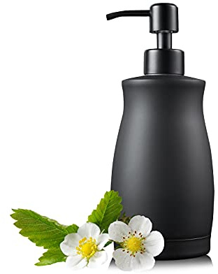 Dispenser di sapone da appoggio in acciaio inox 304 (400 ml), anti-ruggine e a prova di perdite, liquido disinfettante per le mani, adatto per lavello da cucina, piano di lavoro, bagno