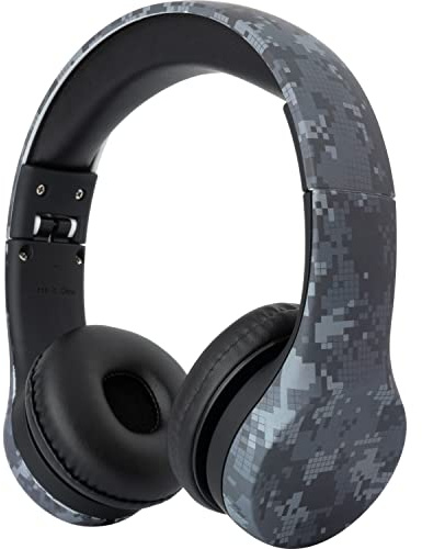 Snug Play+ Kids Headphones with Volume Limiting for Toddlers (Boys/Girls) - Black Digi Camo