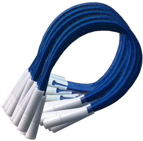 PisciHogar Tensores Lona de Piscina. Goma elástica de Gran Resistencia para el cobertor de Invierno. Regulables. (30 und, Azul)