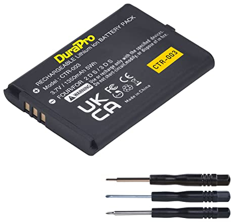 DuraPro 1350 mAh CTR-003 CTR-001 Akku für Nintendo 2DS, 3DS, New 2DS XL, Wii U Pro Controller Handheld-Konsole