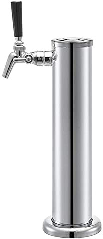 YJSG Stainless Steel Beer Tower,Kegerator Tower,Beer Tower,Single Tap Draft Beer Kegerator Tower,Stainless Steel Double Faucet Draft Beer Tower for Home Brewing,Single Faucet Not Assembled