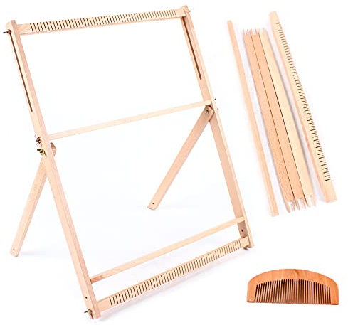 MINUS ONE Adult Kids Weaving Loom - Large 70 x 50 cm Multi Craft Lap Frame DIY Weave Kit