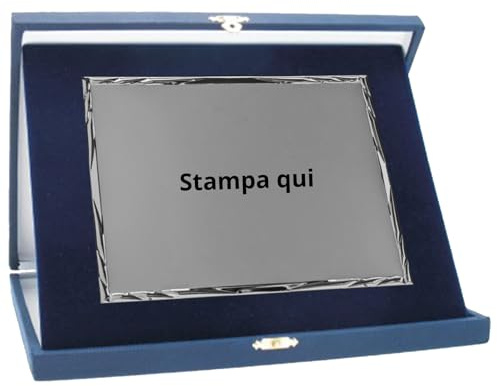 Hole Gadget ® | Targa Personalizzata con Elegante Cofanetto Idea Regalo Premiazioni, Ricorrenze, Pensione, Laurea, Ricordo, Riconoscimento, Laurea Personalizzazione Colori Uomo Donna (23x19)