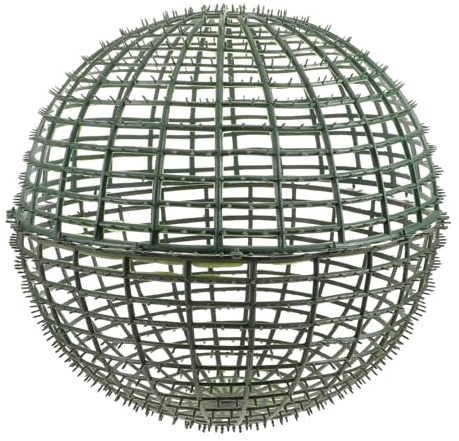Milisten Artificial Topiary Ball Frame 40cm Plastic Floral Arrangement Cage for Boxwood Grass Ball Holder Wedding Garden Event Decor Support Stand