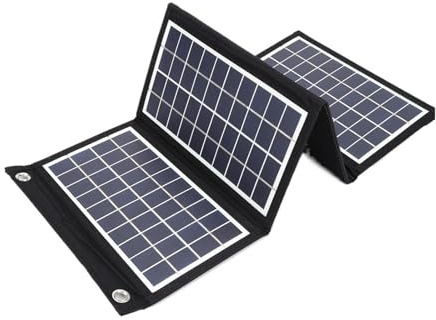 Hopfällbar Solpanel, Hopfällbar Solpanel Powerbank Med Batteriladdare för hemmet, camping | 21W, 28W, USB, Solceller, Utomhus(21W)