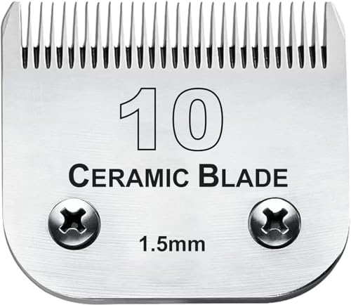 AUDOC Ersatzklingen für Hundepflege, kompatibel mit Andis,Oster A5,Wahl, Heiniger,Moser Max 50 Haustierhaarschneider 10# Klinge (1.5mm)