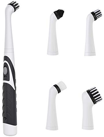 Electric Cleaning Brush, Household Electric Cleaning Brush Sonic Cleaning Scrubber Oscillating Cleaner Bathroom Kitchen Household Brushes (WHITE)