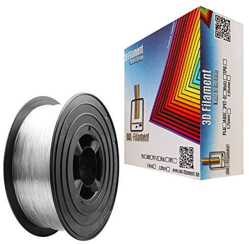OWL-Filament 3D-Drucker PET-G 1,75mm 1kg Spule Rolle (Transparent)