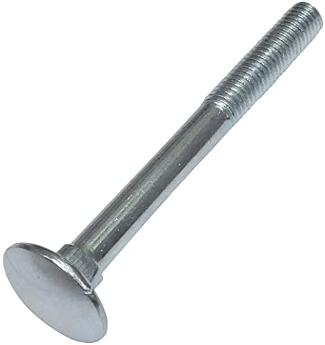 AERZETIX - Lot de 100 Boulons de Carrosserie à Tête Ronde Collet Carré M5x50mm en Acier Zingué DIN 603