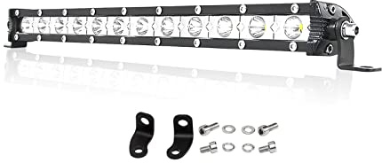 PICAA Une Rangée Barre LED, Ultra-Fine 13 Pouces 38cm 60W Rampe a LED | Barre Lumineuse,Faisceau Spot Longue Portée, 12V 24V, hors route Voiture Véhicules 4x4 SUV ATV Camion Tracteur,6000K