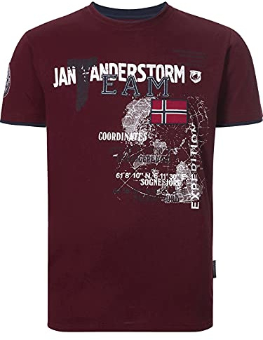 Jan Vanderstorm Sölve - Camiseta para hombre (100% algodón, talla L-7XL), rojo oscuro, 6XL