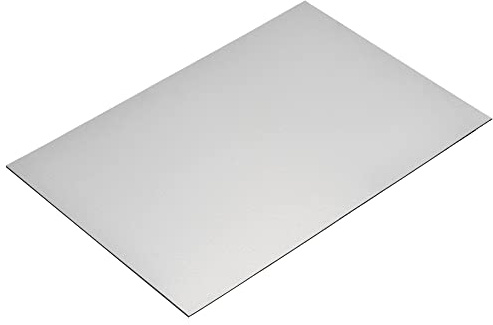sourcing map ABS Gravur Doppelfarbplatte 7,9x11,8 Schwarz/Silber für Abzeichen Schilder