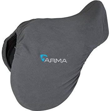 Shires Arma Sattelbezug aus Polyester-Fleece, 35,6 cm – 41,9 cm, Grau