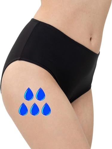 Slipss | Slip Donna per Incontinenza con Inserto Intercambiabile, Mutande Assorbenti a Vita Alta Lavabili e Riutilizzabili, Assorbenza Super 500 ml, Taglia XXL, Nero
