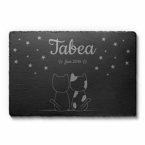 CHRISCK design Personalisierter Sternenkinder Grabschmuck - Gedenktafel Grabstein für Sternenkind - Trauer Andenken mit Gravur - Kindergrab Deko wetterfest - Erinnerung