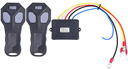 2 Stück Kabellose Seilwinden-Fernbedienung, ABS-Metall, 12 V, Elektrischer Ersatz für Jeep, ATV, LKW, Universelle Elektrische Seilwindensteuerung