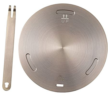 BESTonZON Gasherd Wärmeverteiler Metall Wärme Diffusor Platte 16cm Roségold Mit Griff Für Gleichmäßige Wärmeverteilung Herd Zubehör
