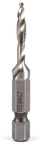DEWIN Verbundgewindebohrer-Bohrer Mit Sechskantgriff, HSS-Sechskantschaft-Bohrer-Gewindebohrer-Bit-Set, M4-Kegelbohrer Mit 1/4 Sechskantschaft Für Industriemaschinen