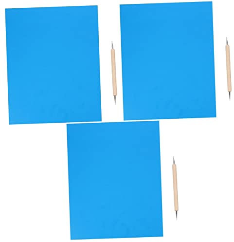 Lurrose 30stücke Teiliges Wasserlösliches Transferpapier Für Kreuzstich Mit Prägestift Blaues Kohlepapier Für Kreative Bastelarbeiten Mehrfachverwendung Und Klare Übertragungen Für