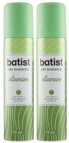 Shampoo Secco Dry, CLASSICO. Capelli Perfetti In Soli 3 Minuti Senz'Acqua, Ravviva e Rinfresca, Volumizza e Protegge 75ml (2 Spray)