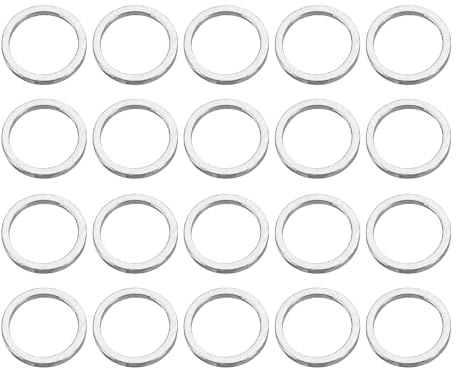 QUARKZMAN Metall O Ringe, 100 Stück 8mm Messing Schnalle Geschweißte O Ringe für Befestigung Schrauben Haken Campinggurte Hundeleinen Taschen Paracord Zubehör - Hell Silber