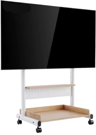 Habrur TV Ständer TV Standfuss Rollbarer Mobiler TV-Wagen Für 40-85-Zoll-Fernseher, Höhenverstellbarer Tragbarer TV-Ständer Mit Rollen, Hält Bis Zu 132 Pfund TV-standfüße