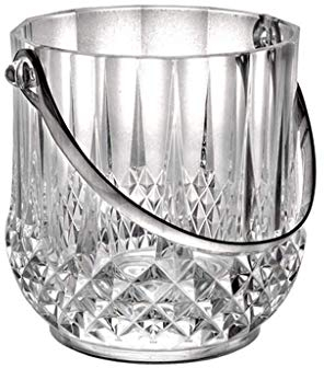 sjdoPulse Seau À Glace en Cristal Élégant avec Poignées, Seau Refroidisseur De Vin, pour Mariages, Événements, Fêtes Pratiques
