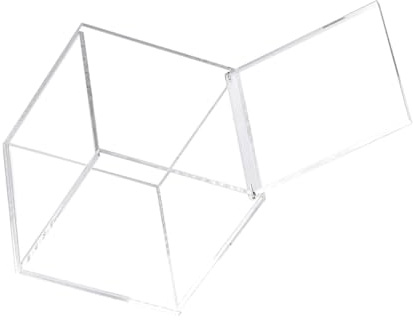 Cabilock Caja De Metacrilato Con Tapa Blanca Organizador De De Té Vitrina Para Almacenamiento Cofre Transparente Para Té