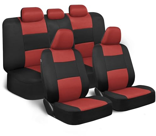 BDK PolyPro Ensemble Complet de Housses de siège de Voiture, Banquette Avant et arrière pour Voiture, Facile à Installer, Accessoires de Voiture, camions, camionnettes, SUV, Terre Cuite