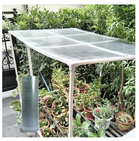 Láminas de policarbonato transparente para techos, paneles de iluminación diurna a prueba de lluvia para invernaderos, cocheras y terrazas solares, cubierta de plástico duradero fácil de cortar para